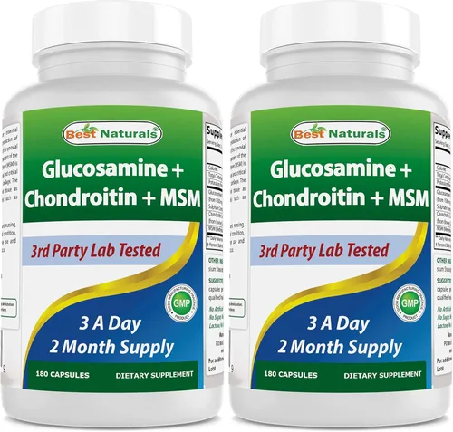 Miniatura 10 de Best Naturals Glucosamina condroitina y MSM (no OGM) - Promueve la salud de las articulaciones - 180