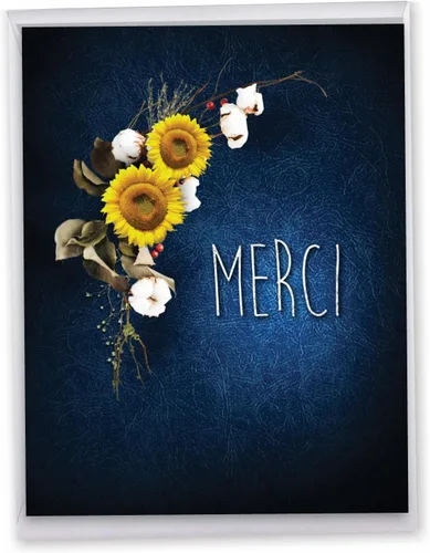 Miniatura 11 de The Best Card Company - 1 tarjeta de felicitación de agradecimiento de flores (8.5 x 11 pulgadas) - Hermosa tarjeta de notas de gratitud floral