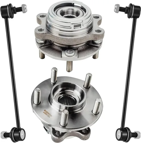 Miniatura 203 de Detroit Axle - Kit de nudillos de dirección delantera izquierda para Ford Edge Lincoln MKX 07-10, cojinete de rueda del lado del conductor, nudillo