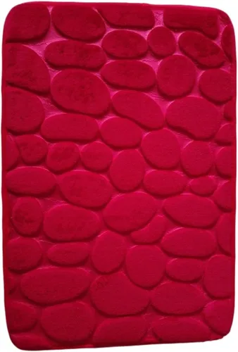 Miniatura 8 de Alfombra antideslizante de Baño con Relieve De Adoquines, Alfombra Antideslizante De Vellón Coral Para Bañera, Suelo De Ducha, Felpudo, Almohadilla