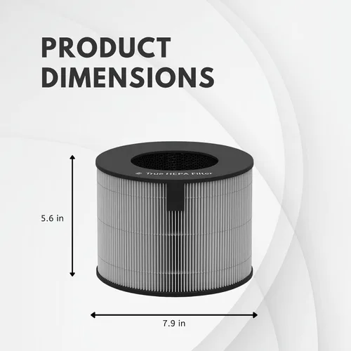 Miniatura 2 de Nispira AeroTower U9CV2B U9CS1C U9CV1C - Filtro de repuesto para purificador de aire LG PuriCare PFSPTC01 (no para el modelo 360 AS560DWR0) Carbón