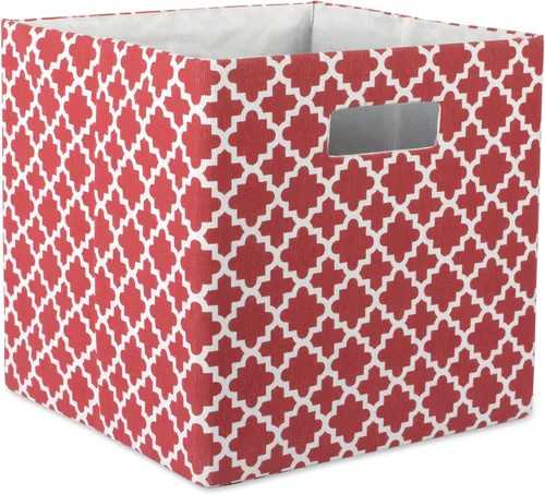 Miniatura 16 de DII Contenedor de almacenamiento de tela plegable de lados duros para guardería, oficinas y organización del hogar, (11 x 11 x 11 pulgadas)
