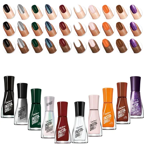 Miniatura 33 de Sally Hansen Insta-Dri Esmalte de uñas Secado rápido, larga duración, brillo sin rayas Transparente, Brillo 104 centelleo, centelleo