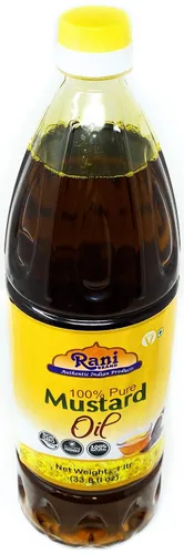 Miniatura 7 de Aceite de mostaza Rani (Kachi Ghani) 33.8 onzas (1 litro) Paquete de 12, sin OMG, sin gluten, vegano, 100% natural, Kosher