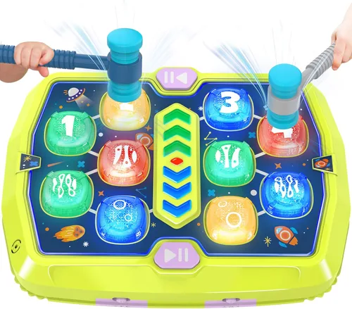 Juguetes para Niños Pequeños de 3-8 Años, Juguetes de Juego de Martillo y Topo para Niños de 3 4 5 6 7+ Años con 3 Modos, Juguetes Interactivos para