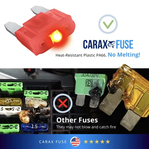Miniatura 7 de CARAX Premium Mini Blade 50 uds. Surtido Kit LED Fusible Automotriz Inteligente Auto Glow Fusible Fácil Identificación Mezcla 50 uds.