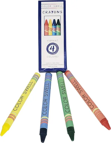 Miniatura 6 de Color Swell Paquete de 4 crayones a granel – Paquetes de crayones de restaurante – 300 paquetes de 4 crayones por paquete (1200 crayones en total)