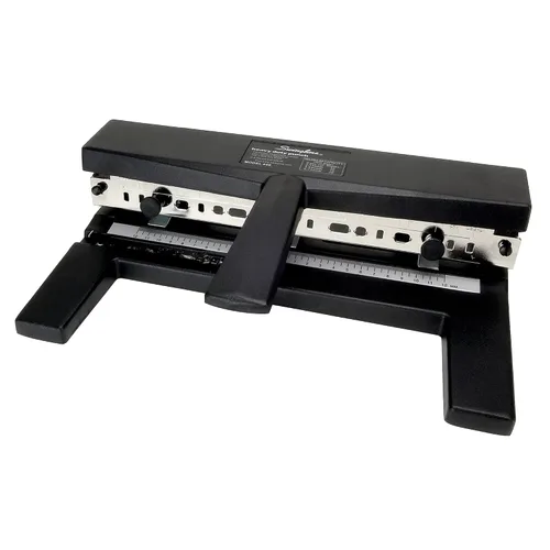Swingline Perforadora de 3 agujeros resistente, capacidad de 40 hojas, perforadora de tres agujeros, 3 anillos, perforadora de papel ajustable de 2