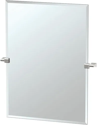 Miniatura 10 de Gatco 4719MXSM Bleu Espejo rectangular sin marco, 24 H, negro mate/montado en la pared, espejo rectangular biselado inclinable para baño
