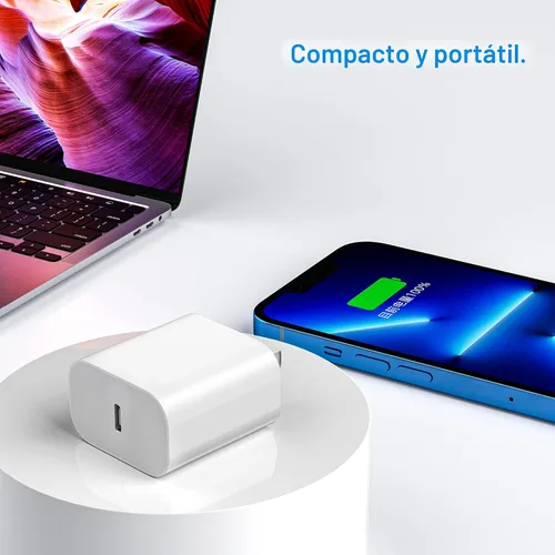 Miniatura 5 de Bloque de carga USBC para enchufe de carga de iPhone 17, certificado MFI rápido USB C cubo de pared, paquete de 2 adaptadores de corriente