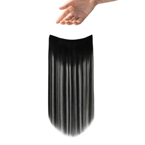 Miniatura 140 de Easyouth Extensión de cabello humano rubio con cola de caballo, extensiones de cabello humano rubio dorado con reflejos rubios, extensiones