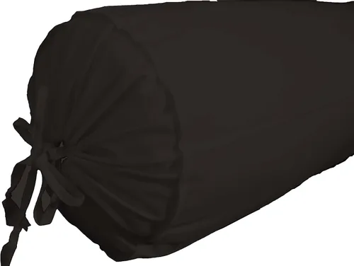 Miniatura 6 de Funda extraíble para almohada de algodón Saffron (Negro, 15 cm x 40 cm (6" x 16"))