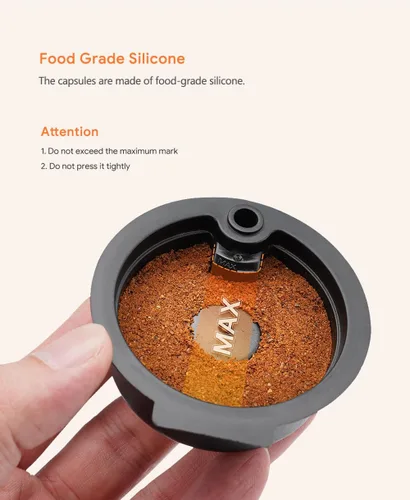 Miniatura 2 de Cápsulas de café recargables, cápsulas de café reutilizables de 7.4 fl oz para máquina de café Bosch Tas, cápsulas de café recargables con tapa