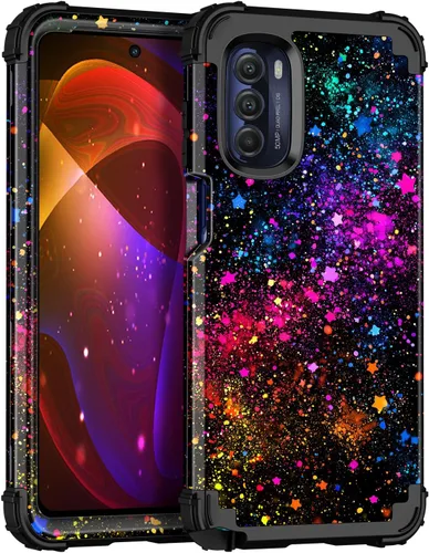 Miniatura 10 de Miqala Funda para Moto G Play 5G 2024, que brilla en la oscuridad, tres capas, resistente, a prueba de golpes, protección de cuerpo completo