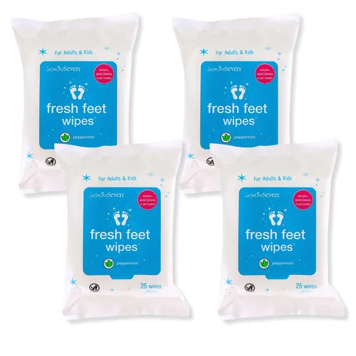 Miniatura 7 de Toallitas húmedas Fresh Feet – Toallitas húmedas de menta natural – 25 unidades – por Jasmine Seven