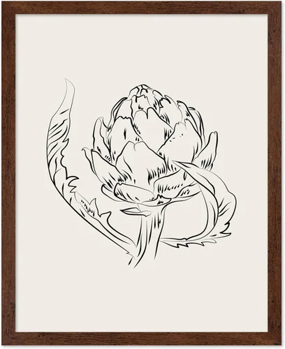 Miniatura 24 de Poster Master Póster de peonías – Estampado de flores retro – Ilustración floral – Ilustración en blanco y negro – Diseño de línea y abstracto