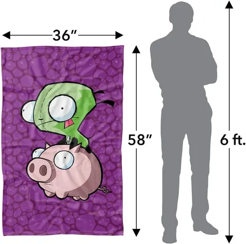 Miniatura 4 de LOGOVISION Invader Zim - Manta polar de 36 x 58 pulgadas