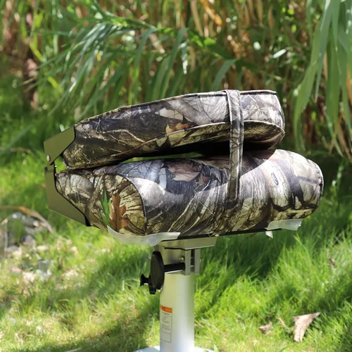 Miniatura 4 de NORTHCAPTAIN Asiento plegable para barco de pesca con respaldo alto, tornillos de acero inoxidable incluidos, camuflaje, 2 asientos A-High