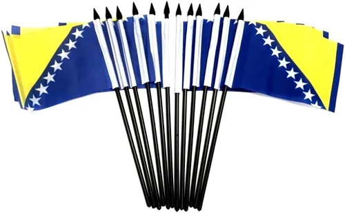 Miniatura 33 de Paquete de 12 banderas de escritorio de oficina en miniatura de poliéster internacional de 4 x 6 pulgadas, 1 docena de banderas pequeñas de 4 x 6