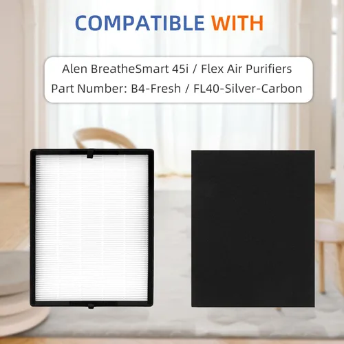 Miniatura 6 de Filtro de repuesto 45i para purificador de aire Alen Breathesmart Flex Bh400 45i grado H13 True HEPA Fresh Filter B4-Pure / Fl40