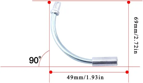 Miniatura 5 de 2 unids bicicleta bicicleta V tubo de freno V-freno fideos lineal tire cable guía manguera 90 grados bicicleta freno piezas