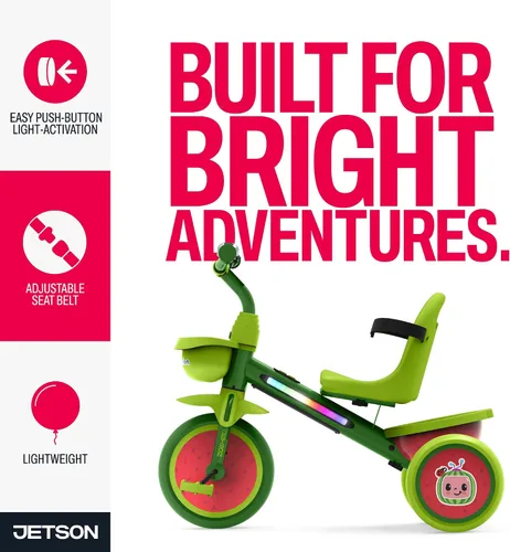Miniatura 3 de Jetson Light-Up Trike, Front and Rear Baskets, Multi-Colored LED Lights, Seatbelt and Bell