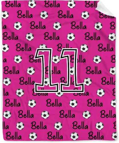 Miniatura 23 de Manta de fútbol para niñas, regalos de fútbol para niñas y niños, manta de franela de forro polar suave y cálida para niñas, regalos de fútbol