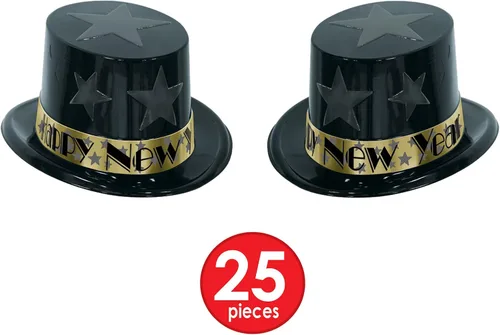Miniatura 3 de Beistle Kit de fiesta surtido de estrellas de año nuevo dorado para 50