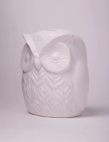 Miniatura 8 de Estatua de búho, estatua de animal, decoración moderna, escultura, regalo para escritorio, estantería, mesa de oficina, cerámica, 5.5 pulgadas