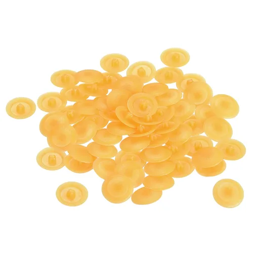 Miniatura 14 de uxcell Cubiertas de tapa de rosca, 80 piezas de 0.657 x 0.169 in de plástico para tornillos de rosca Phillips Cam Tornillo autorroscante, marrón café