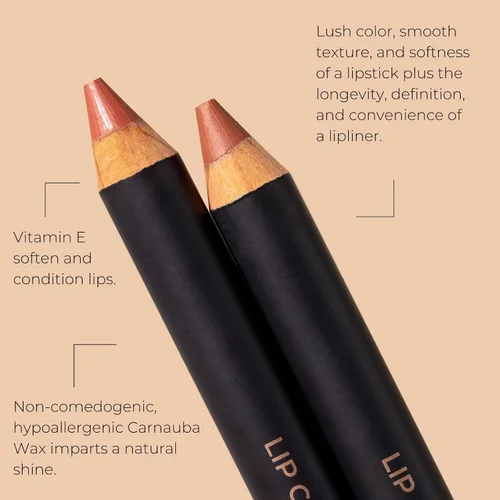 Miniatura 2 de INIKA Lápiz labial orgánico de larga duración con lápiz labial vegano y delineador de labios orgánico, hipoalergénico, libre de crueldad, acabado