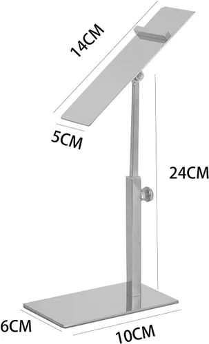 Miniatura 4 de 1 unids Moderno Oro Pulido Zapato Riser Sandalia Zapatería Tienda de zapatos de metal Soporte de exhibición Soporte de estante Altura ajustable