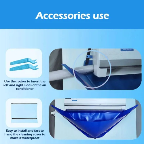 Miniatura 8 de EMVANV Kit de limpieza de aire acondicionado dividido a prueba de agua, para montar en la pared, cubierta limpia, bolsa de servicio para aire