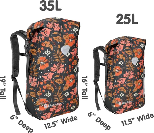 Miniatura 5 de Skog Å Kust BackSak Mochila impermeable de servicio pesado - Bolsa de equipo para deportes, viajes y más - Tamaños de 25 y 35 litros Negro