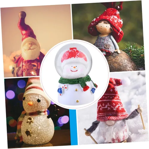 Miniatura 6 de 1 adorno de escritorio con luz LED adorable muñeco de nieve para niños y niñas, suministros de Navidad para mesita de noche y escritorio