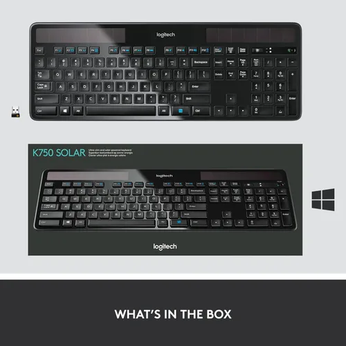Miniatura 8 de Teclado solar inalámbrico K750, de Logitech , Negro talla única