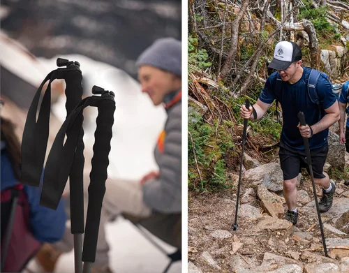 Miniatura 9 de 5-Section Carbon Fiber Trekking Poles, Lightweight and Durable 2-Pack, Foldable, Straight Grip, Suitable for Hiking, Trekking and Mountaineering