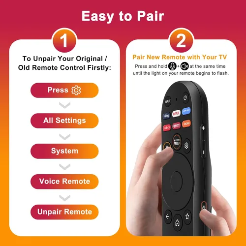 Miniatura 5 de Control remoto por voz compatible con Vizio Smart TV, XRT270 Remoto de repuesto para Vizio FHD 4K Quantum D/P/M/V-Series Smart TV