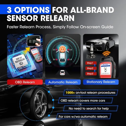 Miniatura 5 de Autel Kit de herramienta de programación TPMS TS508WF, herramienta de reinicio TPMS con 8 sensores universales MX, versión WiFi de TS408 TS508 TS501