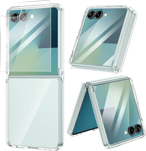 Miniatura 11 de VEGO Funda para Samsung Galaxy Z Flip 4, [antiamarillo] delgada y fina funda protectora de TPU de alta calidad a prueba de golpes para Samsung