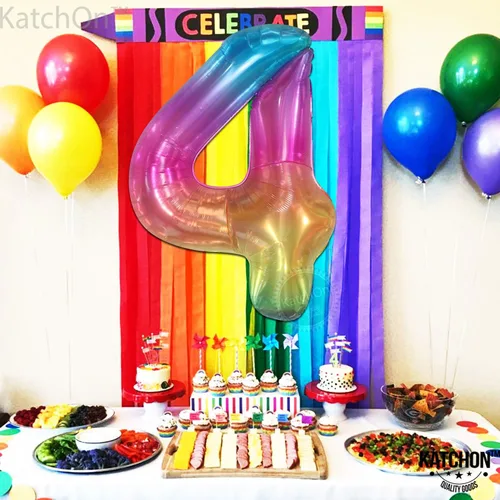 Miniatura 126 de KatchOn, Globo grande azul número 2 de 40 pulgadas Decoraciones de cumpleaños de Baby Shark para niño de 2 años Globo azul número 2 Globo