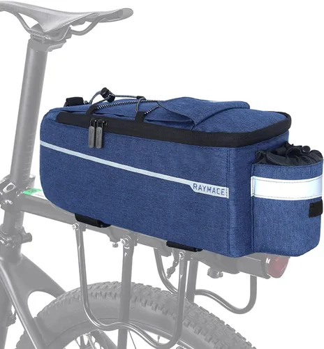 Miniatura 7 de RAYMACE Bolsa Enfriadora para Maletero de Bicicleta con Luz Trasera, Bolsa para Portaequipajes Trasero de Bicicleta con Almacenamiento Aislado 8L