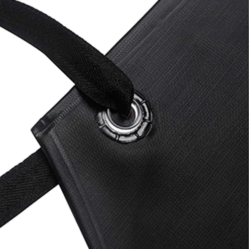 Miniatura 4 de LRUUIDDE Delantal de vinilo de goma impermeable negro – Delantales ligeros de 43 pulgadas – Plástico industrial resistente a productos químicos