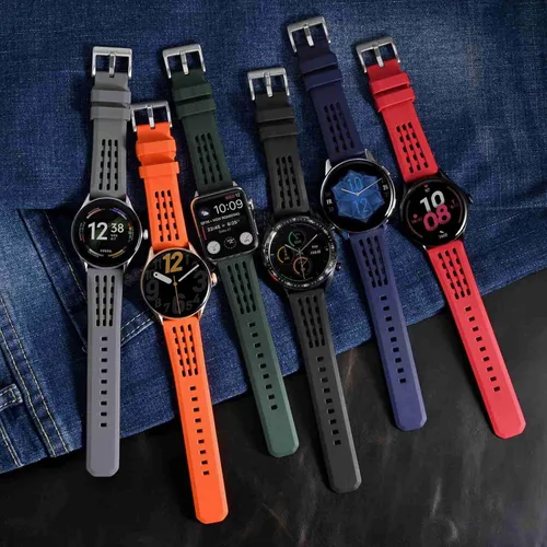 Miniatura 8 de WOCCI Rally FKM - Correas de reloj de goma (no silicona), correas de repuesto para hombres y mujeres, de liberación rápida, hebilla de acero