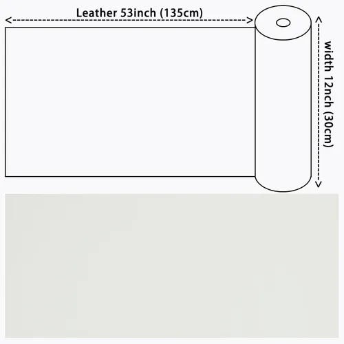 Miniatura 3 de Rollo de hojas de cuero sintético liso de color sólido 12"X53" (30cmX135cm), muy adecuadas para hacer manualidades, aretes de cuero, lazos, costura