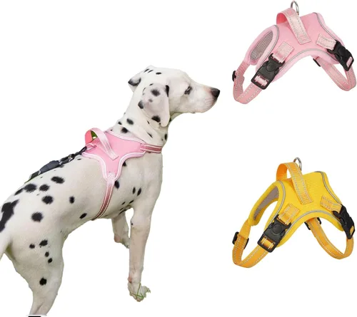 Miniatura 3 de Arnés para perro sin tirones, ajustable, reflectante, Oxford, para perros pequeños, medianos y grandes, entrenamiento de mascotas (negro, XS)