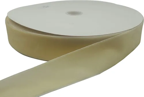 Miniatura 2 de Bobina de cinta de terciopelo de 10 yardas, disponible en muchos colores (Beige, 1 1/2 pulgadas)