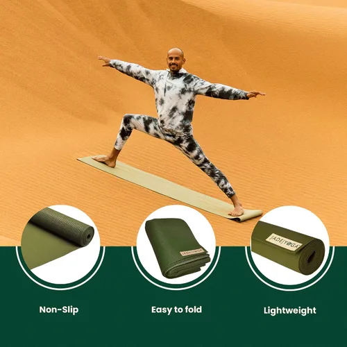Miniatura 4 de JadeYoga Voyager Tapete de Yoga - Tapete de Yoga de Goma Ligero y Portátil - Tapete de Ejercicio Antideslizante para Mujeres y Hombres - Ideal