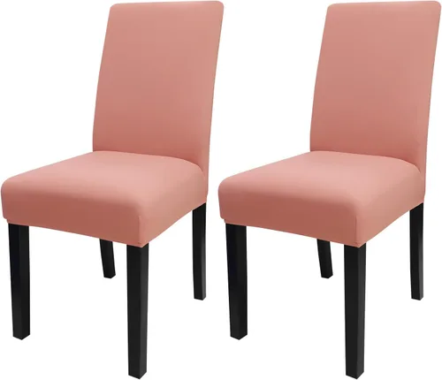 Miniatura 54 de JQinHome Juego de 8 fundas para sillas de comedor, fundas de alta elasticidad extraíbles y lavables, fundas protectoras de asiento para silla