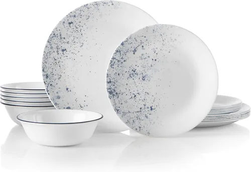 Miniatura 2 de Corelle Vitrelle - Juego de vajilla de 18 piezas para 6, triple capa de vidrio y resistente a astillas, 4 piezas, servicio para 4 personas, cuencos
